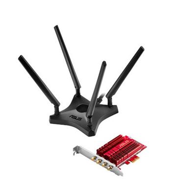 Asus PCE-AC88 4x4 802.11ac Wireless-AC3100 PCIe adapter.
