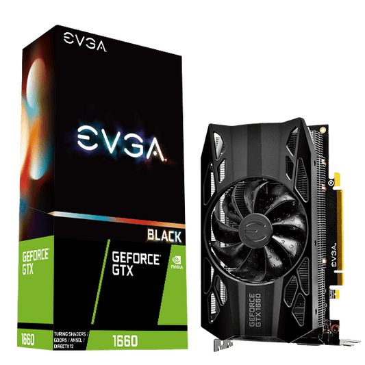 EVGA GeForce GTX 1660 BLACK GAMING 6GB GDDR5 Graphics Card