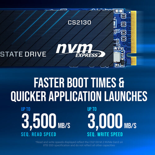 PNY CS2130 500GB M.2 PCIe NVMe Gen 3 x4 SSD