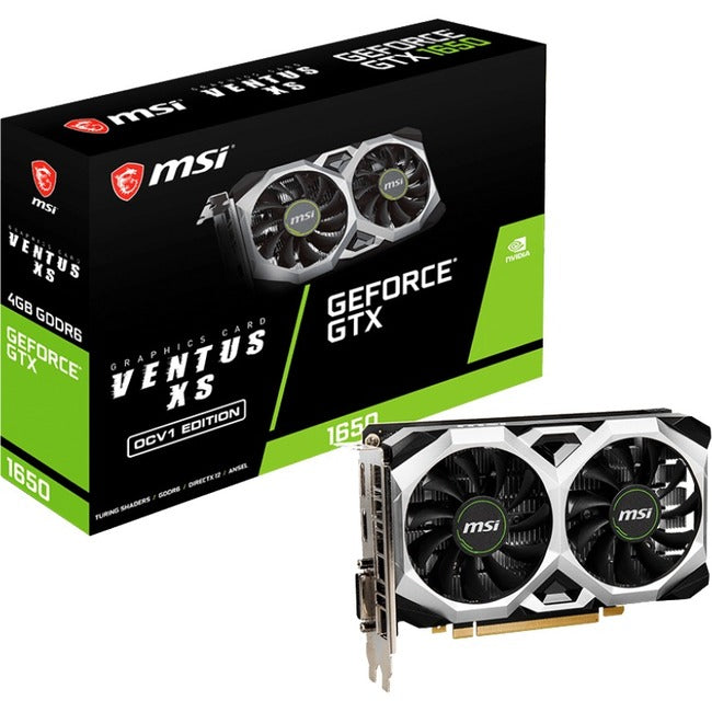 MSI GeForce GTX 1650 D6 Ventus XS OC v1 4GB GDDR6 Graphics Card
