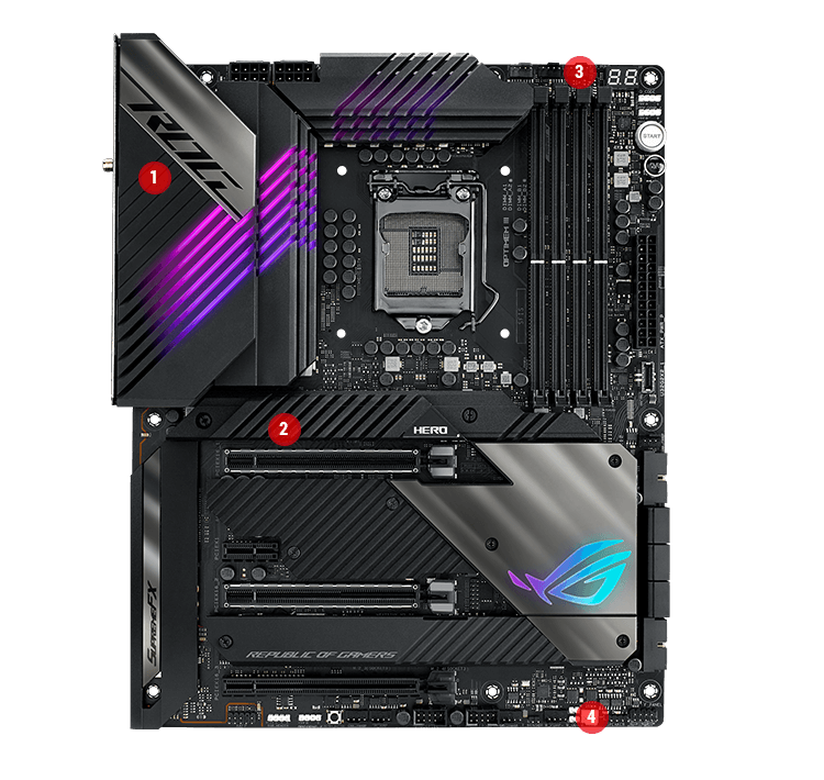 Asus ROG Maximus XIII Hero (WiFi 6E) Z590 LGA 1200 (Intel 11th-10th Gen) ATX Gaming Motherboard