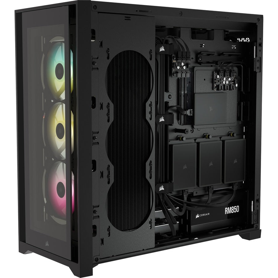 Corsair iCUE 5000X RGB Tempered Glass Mid-Tower Black ATX PC Smart Case