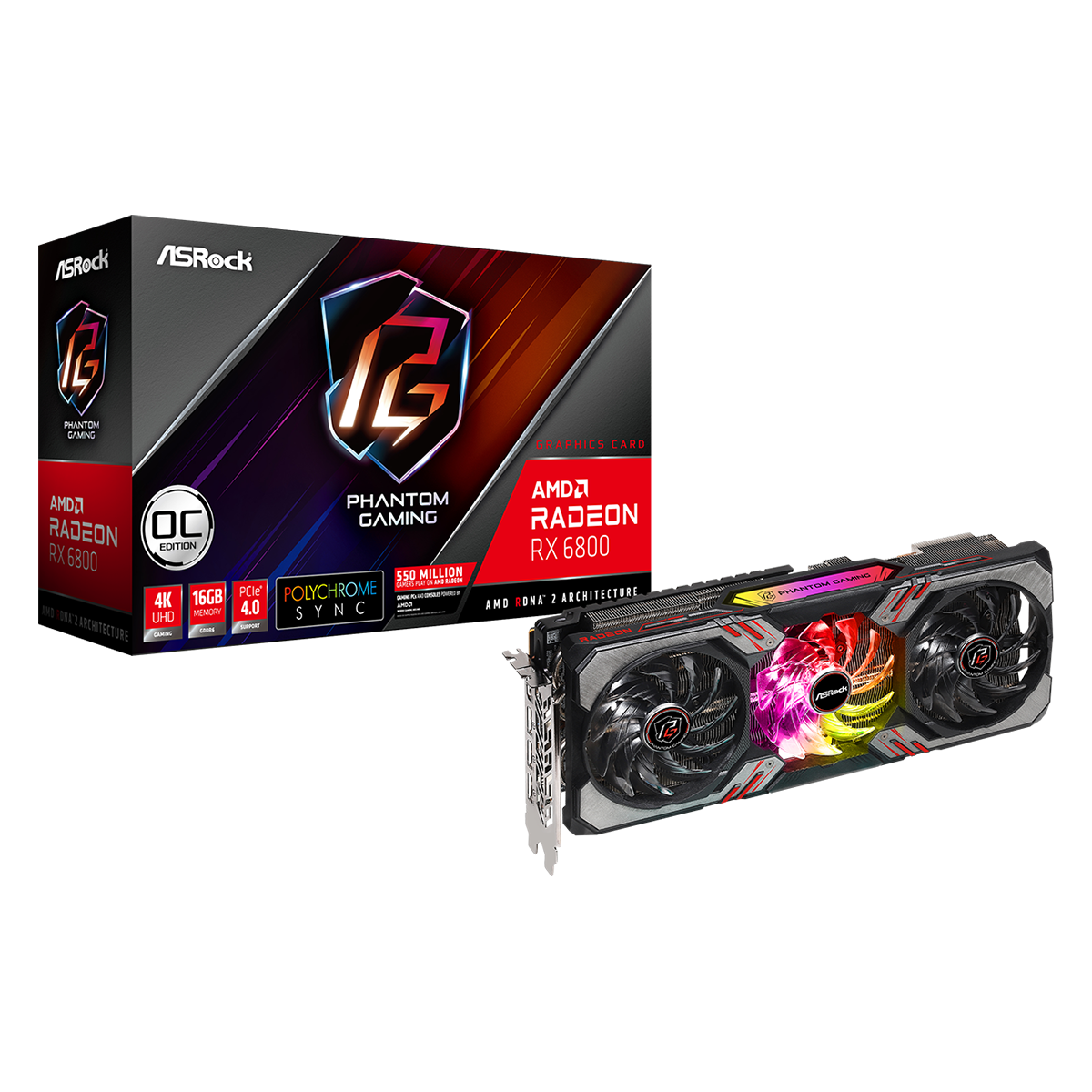 ASRock AMD Radeon RX 6800 Phantom Gaming D 16G OC