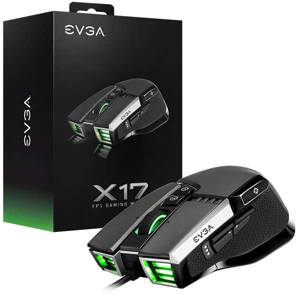 EVGA X17 Ergonomic Gaming Mouse -Gray