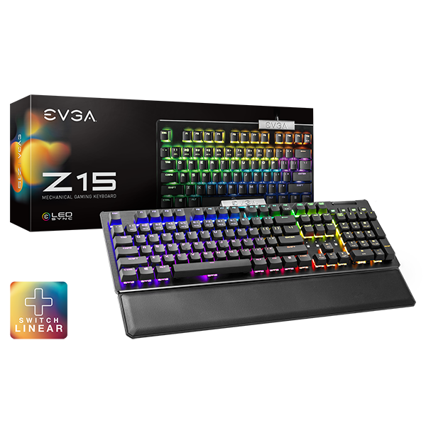 EVGA Z15 RGB Mechanical Gaming Keyboard-Linear Switch