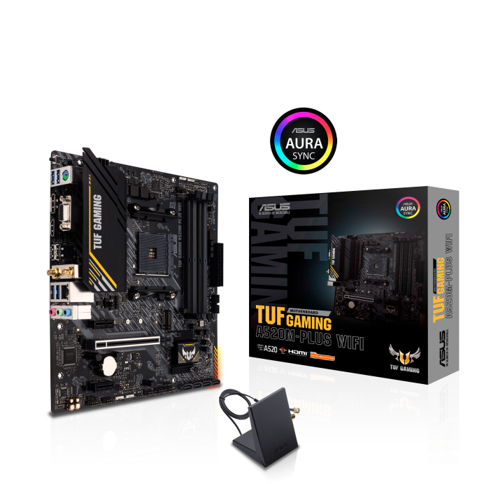 Asus TUF GAMING A520M-PLUS WIFI AMD Ryzen AM4 mATX gaming motherboard