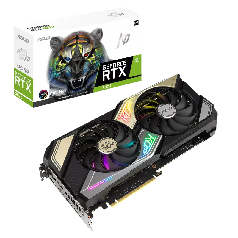 ASUS KO GeForce RTX 3070 V2 OC 8GB GDDR6 Graphics Card