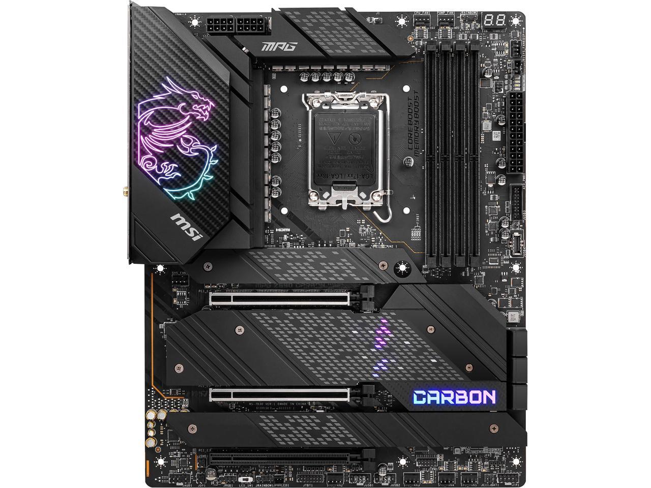MSI MPG Z690 CARBON WIFI S1700 Z690 128GB DDR5 PCIE ATX Motherboard