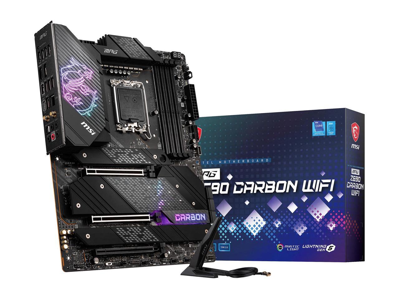 MSI MPG Z690 CARBON WIFI S1700 Z690 128GB DDR5 PCIE ATX Motherboard