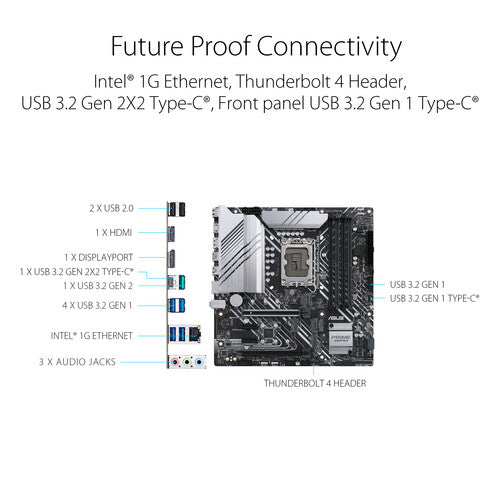 Asus Prime Z690M-PLUS D4 LGA 1700 mATX Motherboard