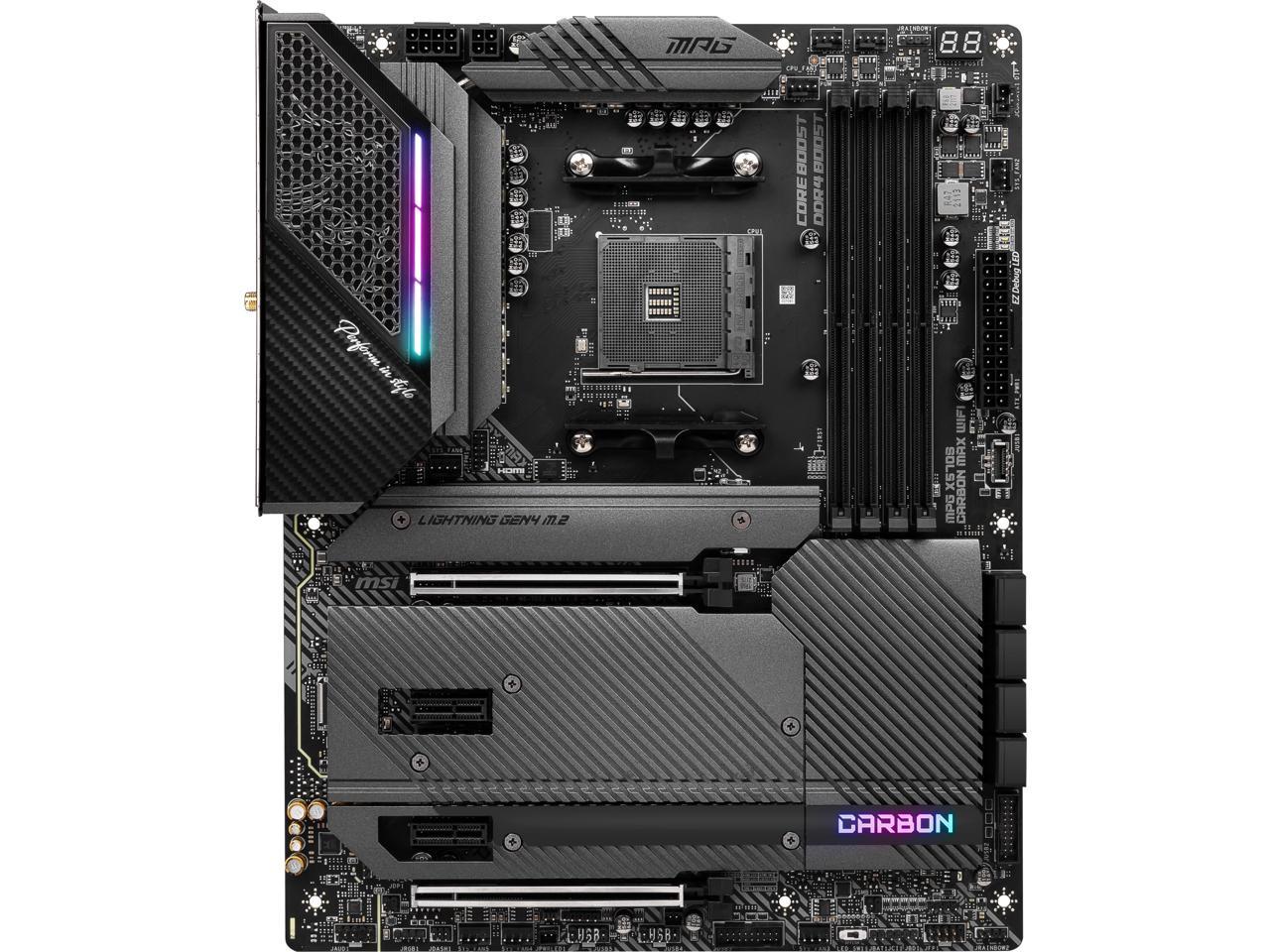 MSI MPG X570S CARBON MAX WIFI AM4 X570 128GB DDR4 PCIE ATX Motherboard