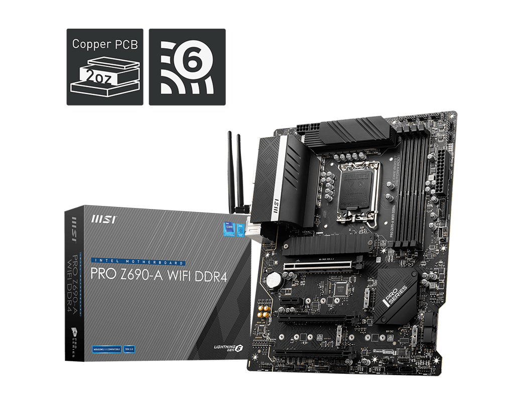 MSI PRO Z690-A WIFI DDR4 ATX Motherboard Intel WIFI6