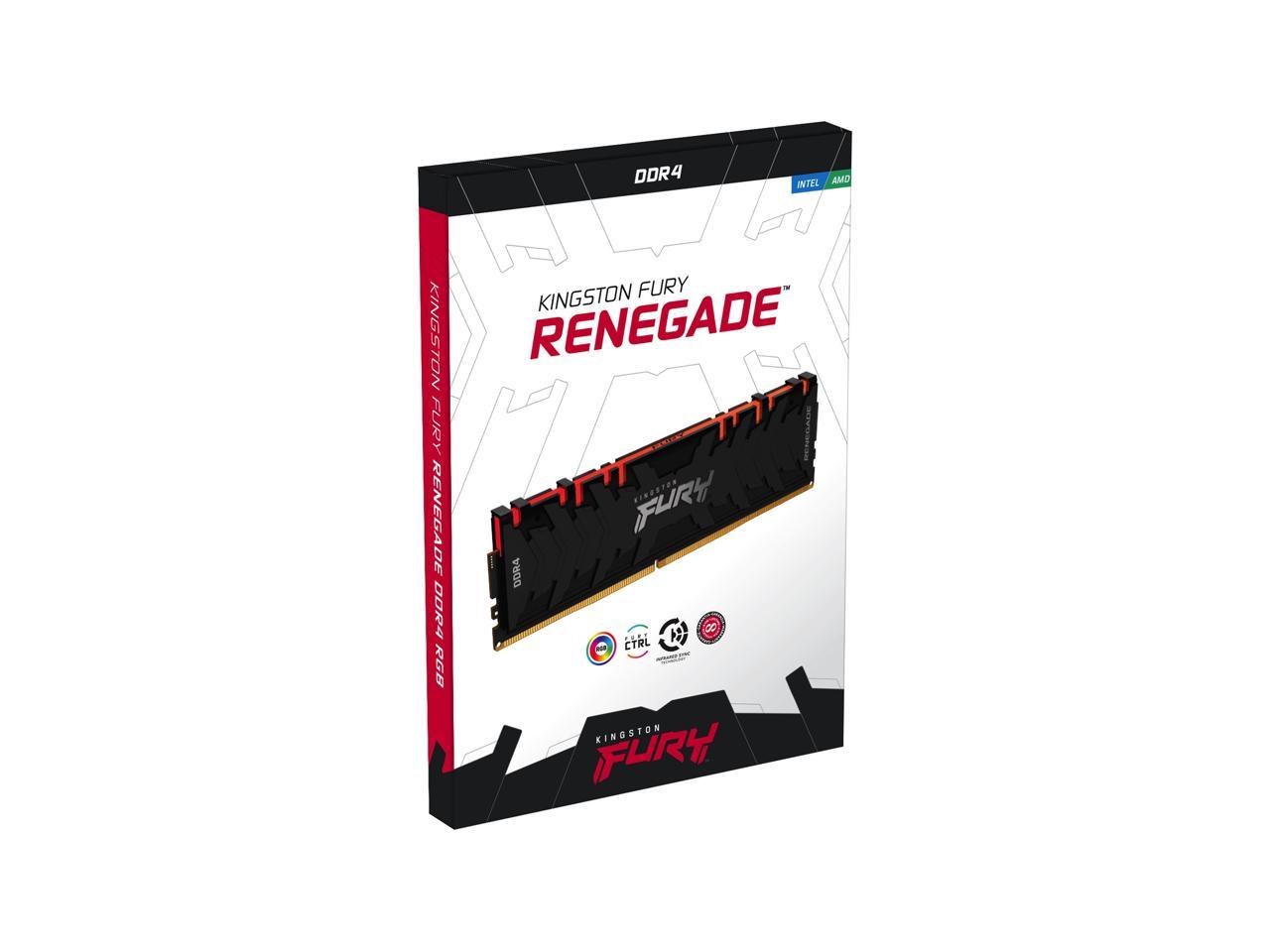 Kingston Memory KF436C16RBA-8 8GB 3600MHz DDR4 CL16 DIMM FURY Renegade RGB