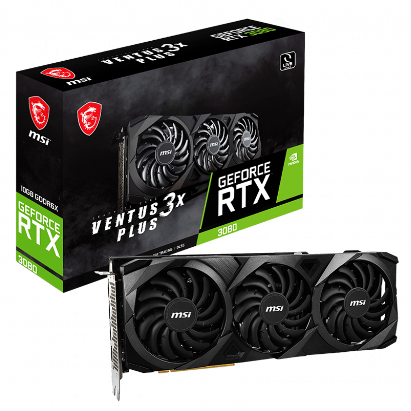 MSI GeForce RTX 3080 VENTUS 3X PLUS 10G OC LHR 10GB GDDR6X G3080V3XP10CL
