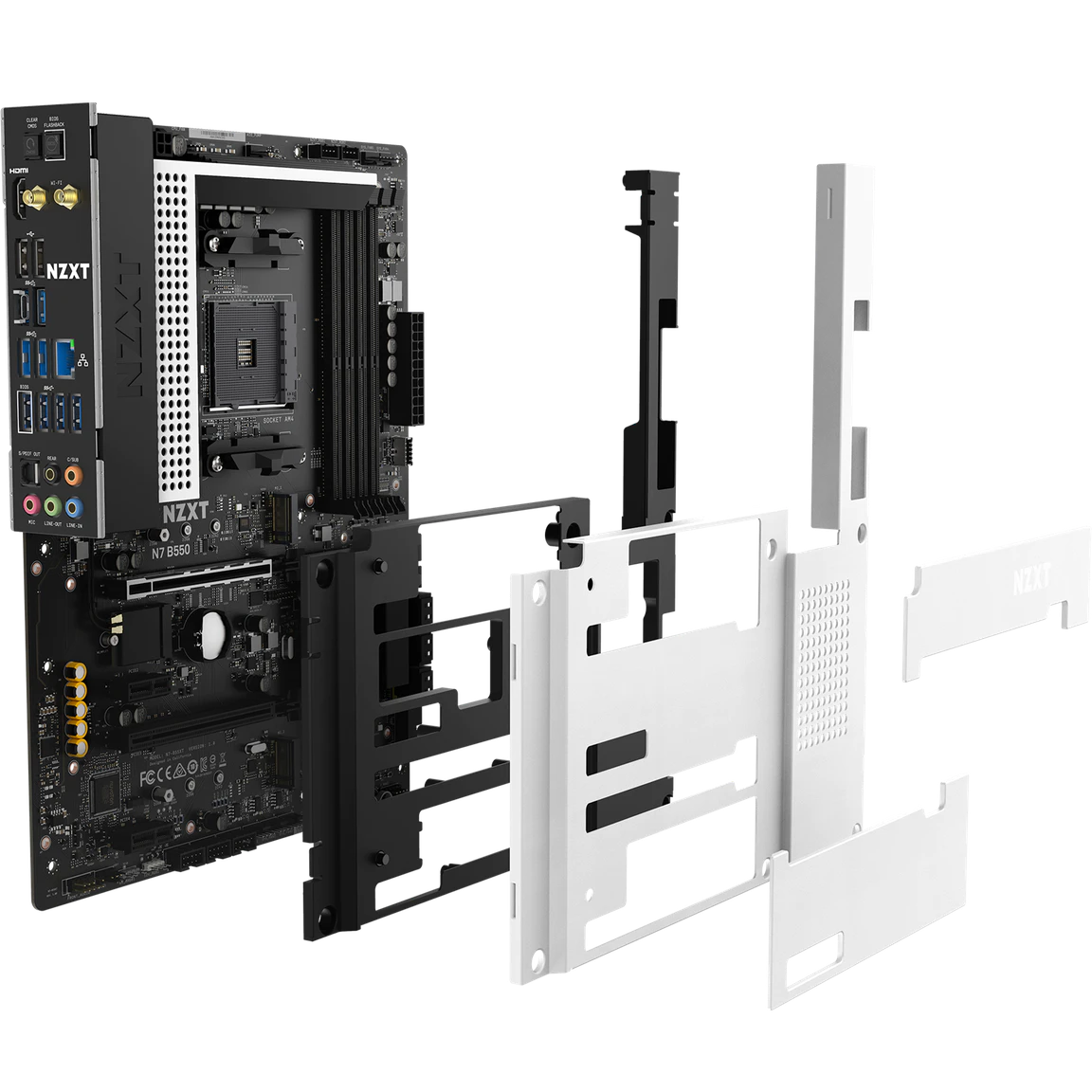 NZXT N7 AMD B550 Gaming Motherboard (White)