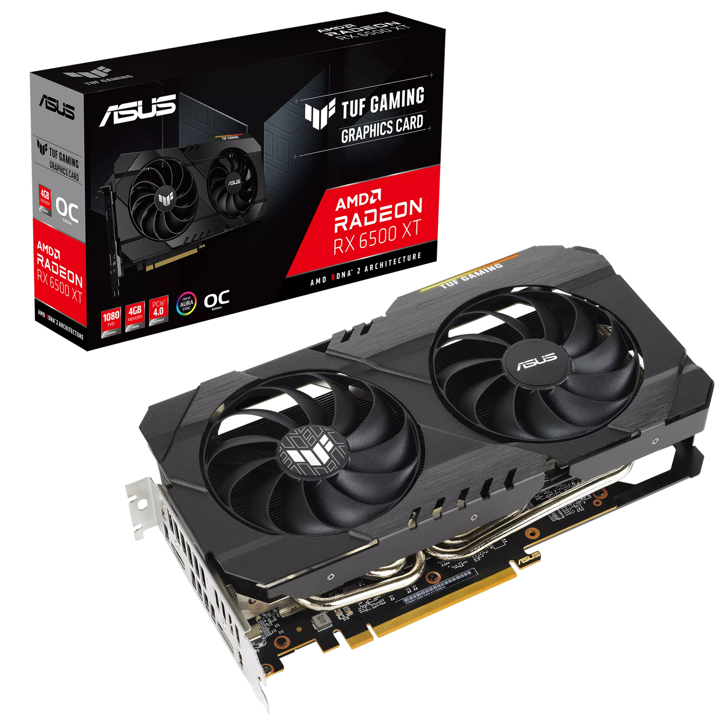 Asus TUF Gaming Radeon RX 6500 XT OC 4GB GDDR6 Graphics Card