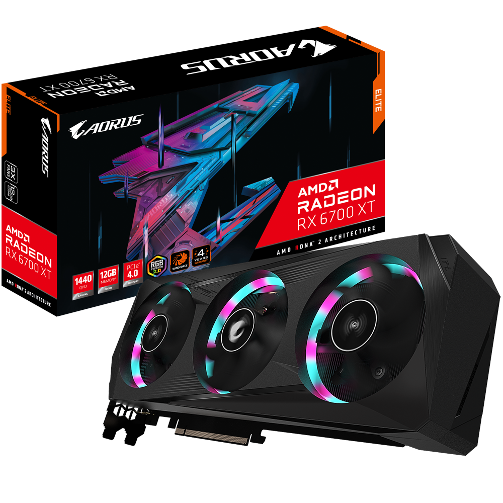 Gigabyte AMD Radeon RX 6700 XT AORUS ELITE 12G