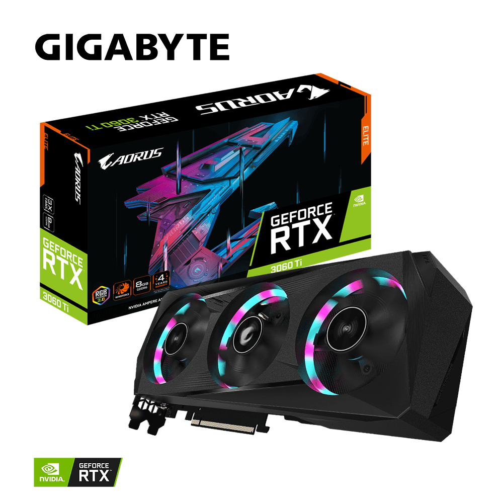 Gigabyte Aorus NVIDIA GeForce RTX 3060 Ti ELITE 8GB