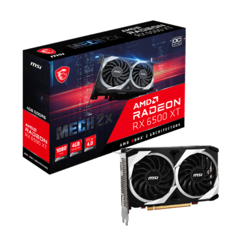 MSI Radeon RX 6500 XT Mech 2X OC 4GB GDDR6 Graphics Card
