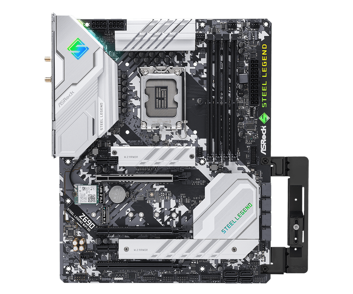 ASRock Z690 Steel Legend WiFi 6E Z690 S1700 4 DIMMs DDR4 ATX Motherboard