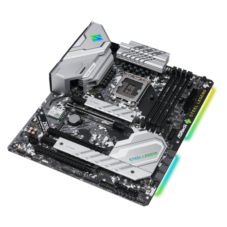 ASRock Z690 Steel Legend WiFi 6E Z690 S1700 4 DIMMs DDR4 ATX Motherboard