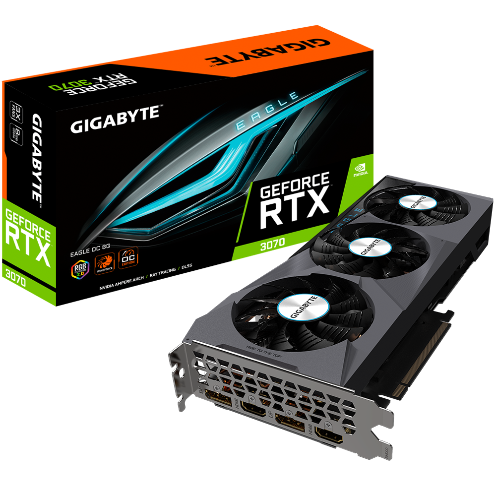 Gigabyte Video Card GV-N3070EAGLE OC-8GD R2 GeForce RTX 3070 EAGLE 8GB GDDR6 256-Bit
