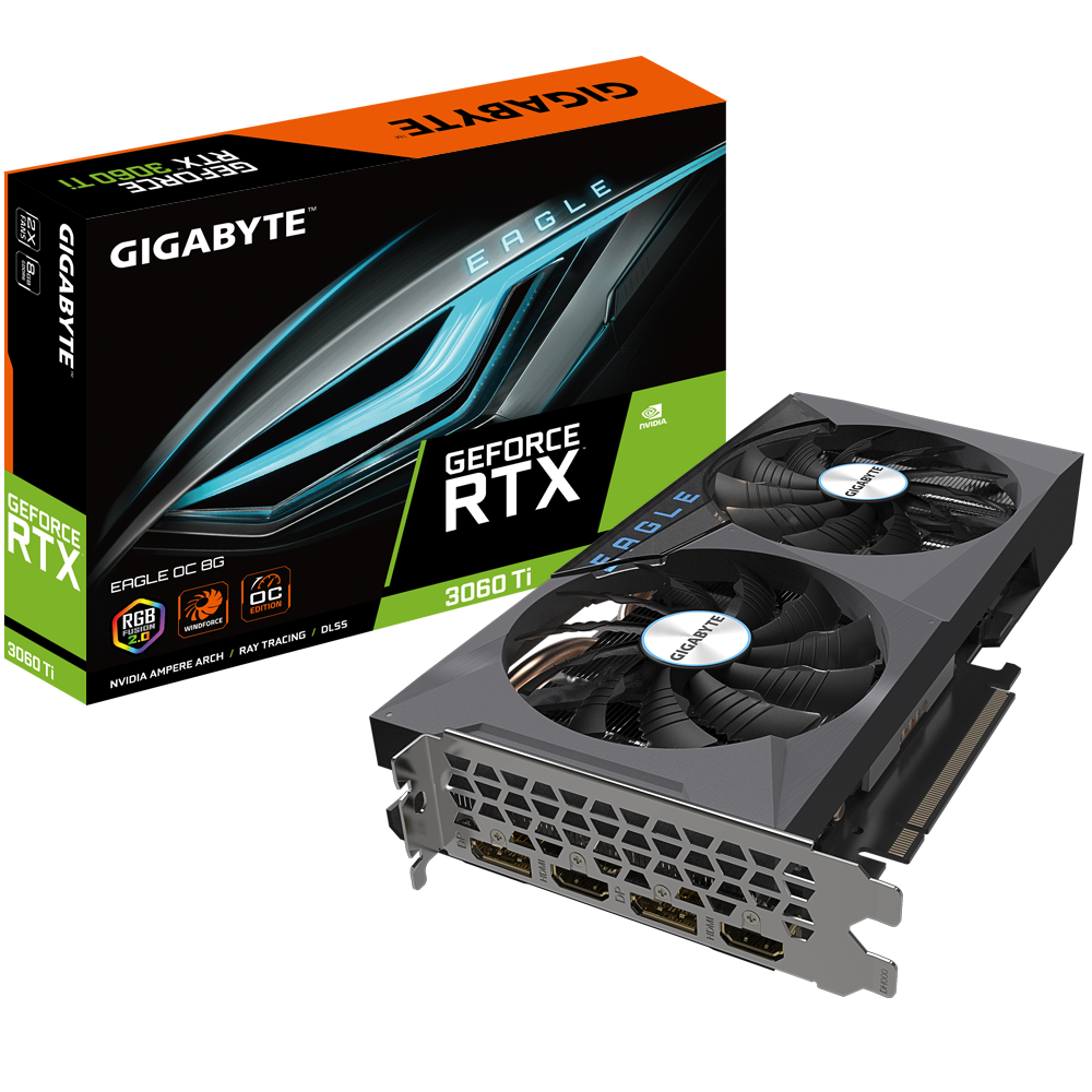 Gigabyte GeForce RTX 3060 Ti EAGLE OC 8GB GDDR6 Graphics Card