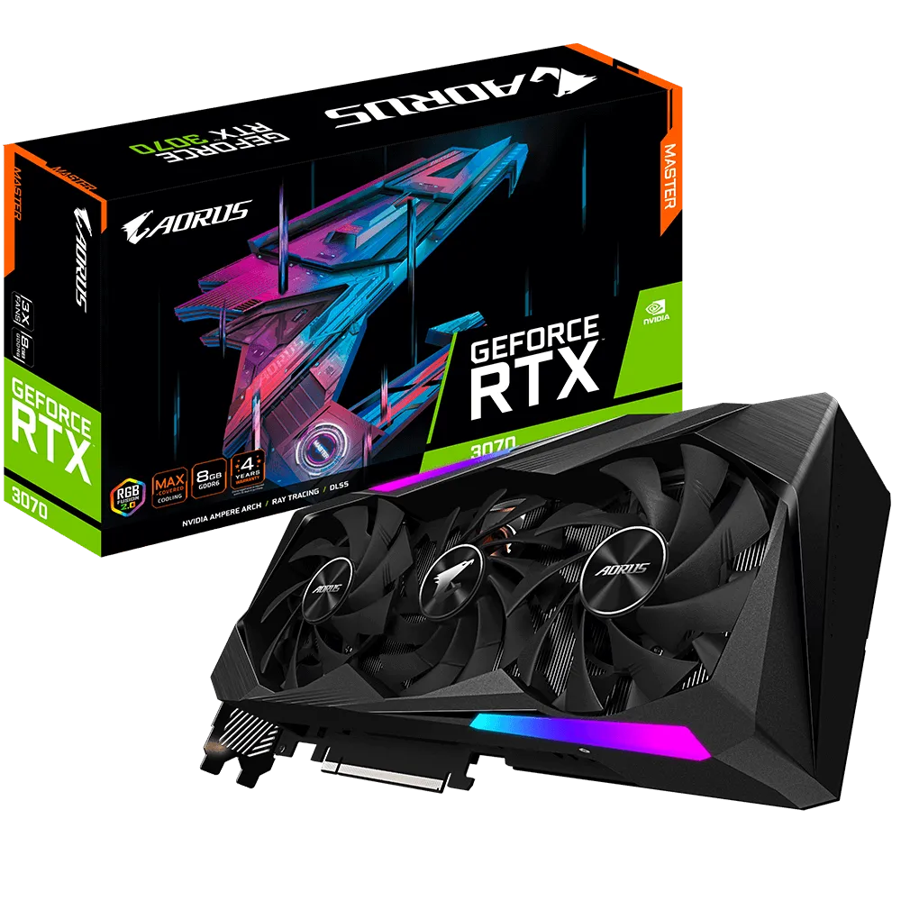 Gigabyte AORUS GeForce RTX 3070 MASTER 8GB GDDR6 Graphics Card