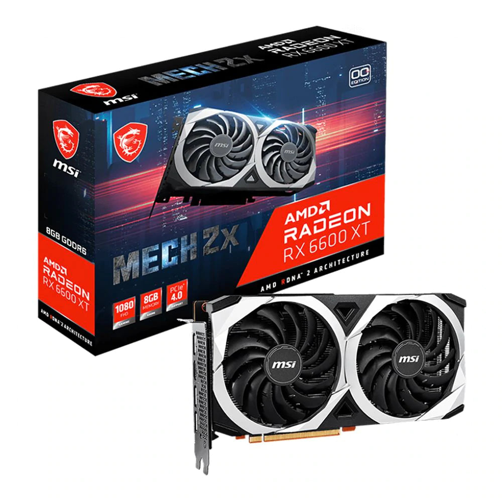 MSI Radeon RX 6600 XT MECH 2X 8GB OC GDDR6 Graphics Card