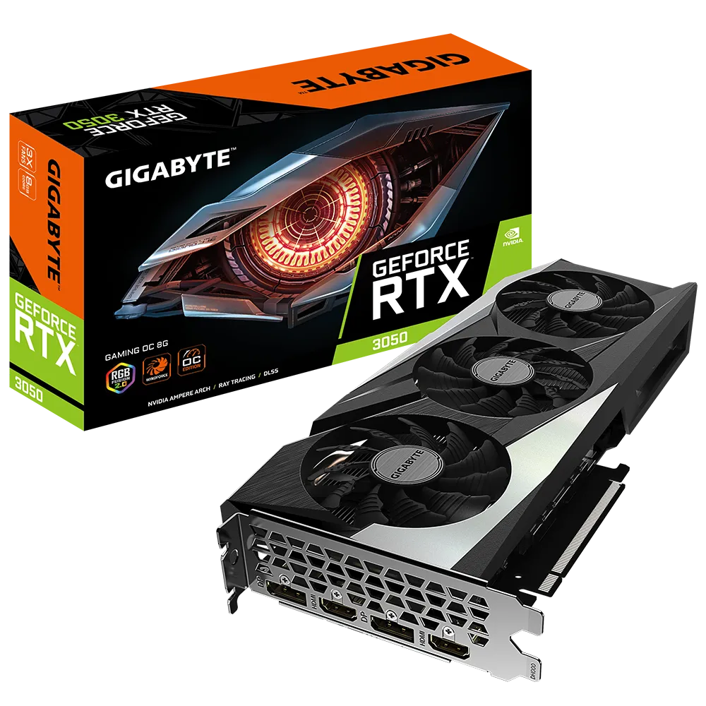 Gigabyte GeForce RTX 3050 GAMING OC 8GB GDDR6 Graphics Card