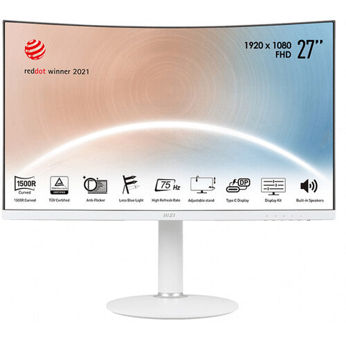 MSI Modern MD271CPW 27" 16:9 Curved 75 Hz VA Monitor (White)