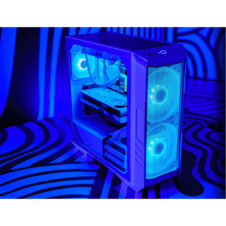 Cooler Master MasterCase H500 ARGB Airflow Mid-Tower Case with Mesh & Transparent Front Panels (Black)