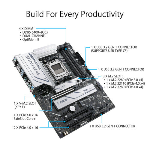 Asus Prime X670-P ATX Motherboard