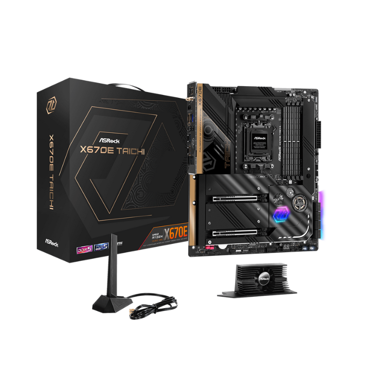 ASRock X670E Taichi X670 AM5 Max.128GB DDR5 EATX Motherboard