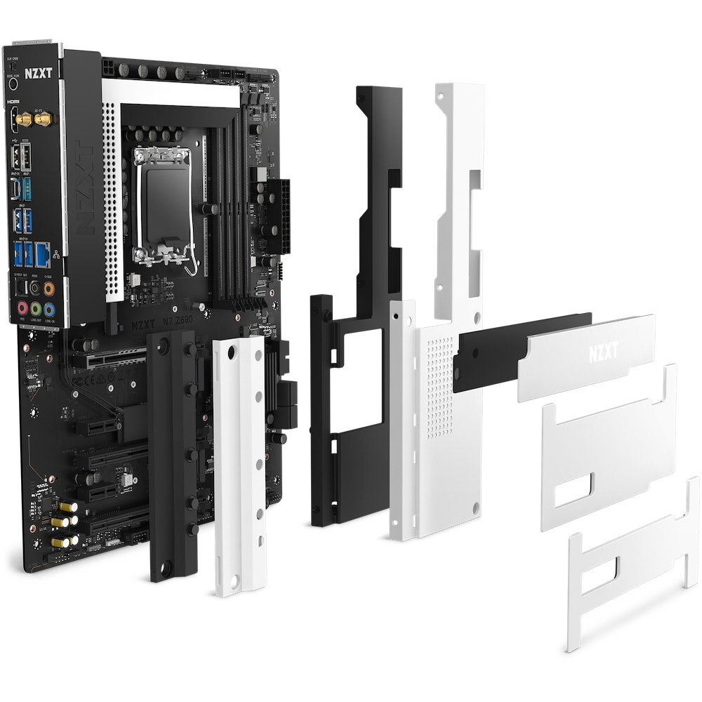 NZXT Motherboard N7-Z69XT-W1 Z690 LGA1700 128GB DDR4 PCIE HDMI-USB ATX (White)