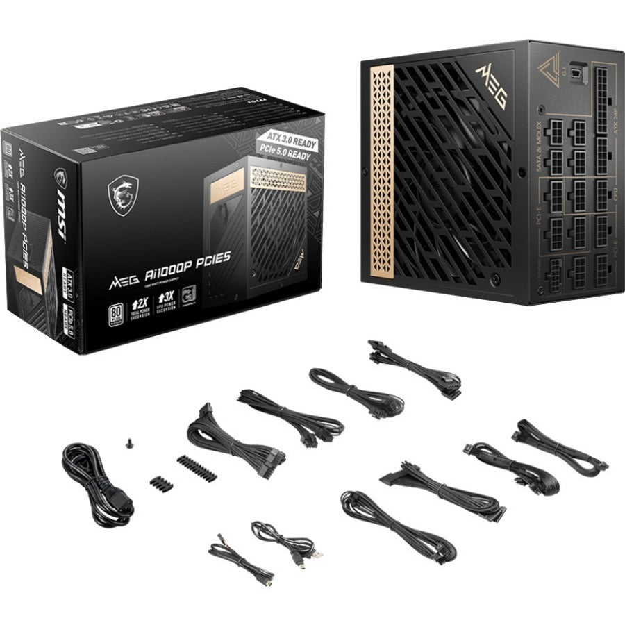 MSI MEG Ai1000P PCIe5 1000W Platinum Power Supply