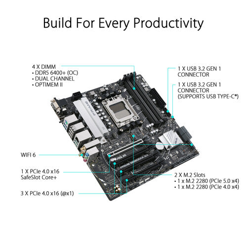 Asus Prime B650M-A AX mATX Motherboard