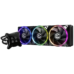 EVGA Fan 400-HY-CX36-V1 CLX 360mm All-In-One LCD CPU Liquid Cooler ARGB