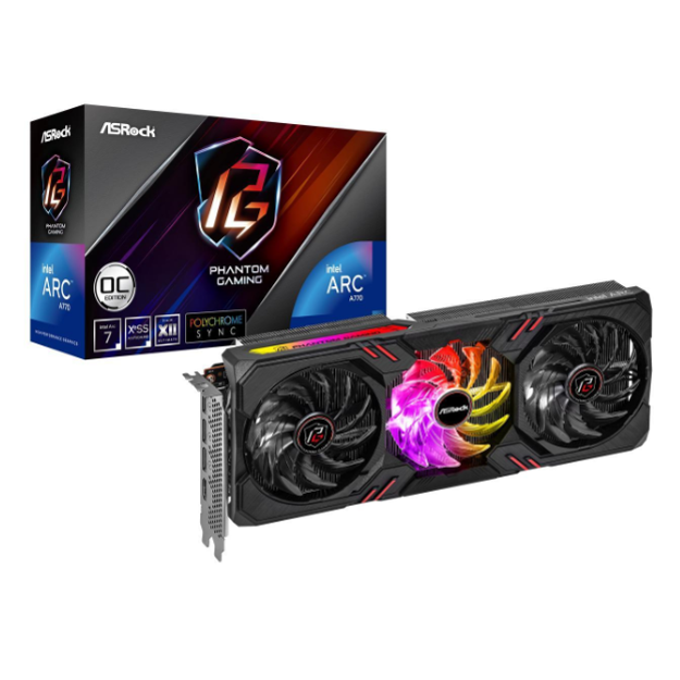 ASRock Intel Arc A770 Phantom Gaming D 8GB OC GDDR6 Graphics Card