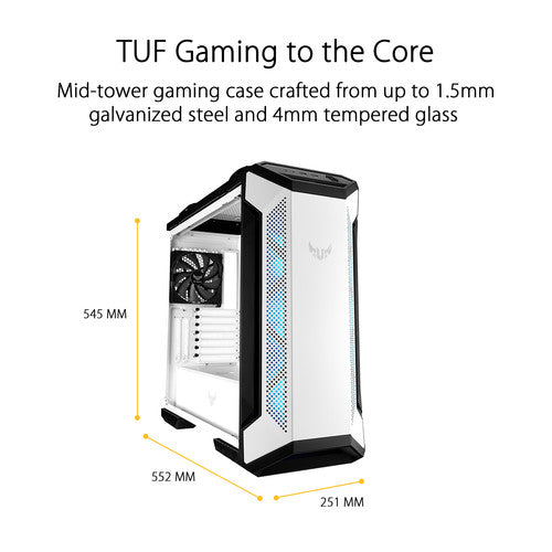 ASUS TUF Gaming GT501 White Edition Mid-Tower Case