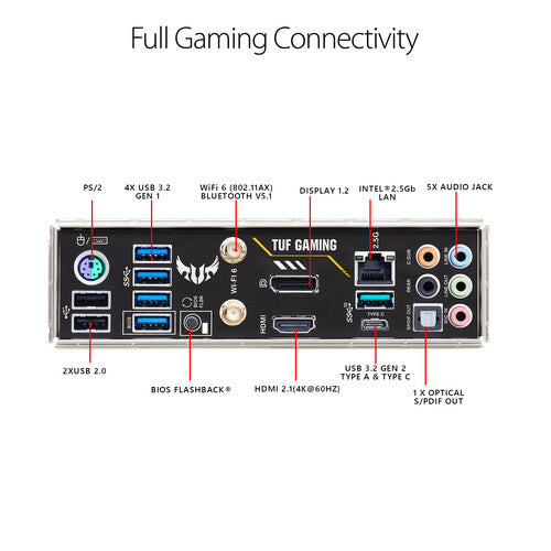 Asus TUF Gaming B550-Plus Wi-Fi II AM4 ATX Gaming Motherboard