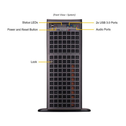 Supermicro SYS-741GE-TNRT 4U GPU Tower Rackmount Intel Barebones Server
