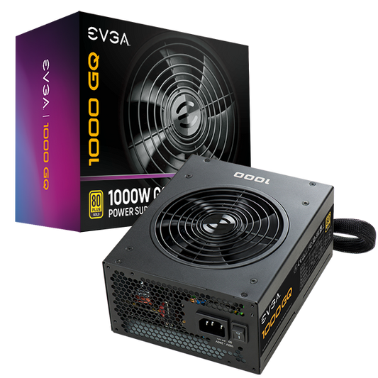 EVGA 1000 GQ, 80+ GOLD 1000W, Semi Modular Power Supply