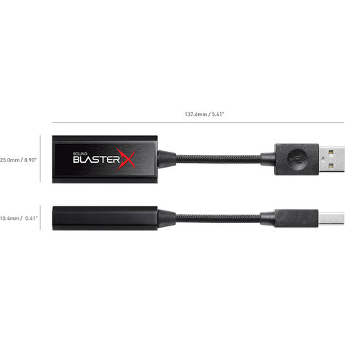 Creative Labs Sound BlasterX G1 7.1 Portable USB Sound Card with Headphone Amplifier