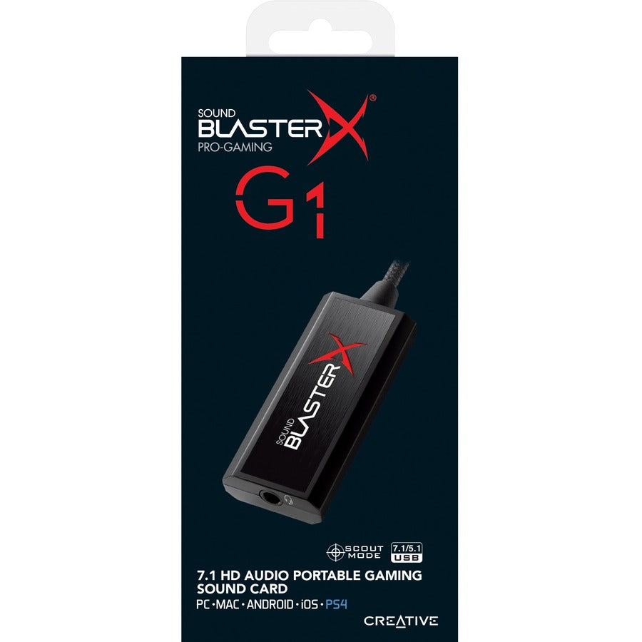 Creative Labs Sound BlasterX G1 7.1 Portable USB Sound Card with Headphone Amplifier