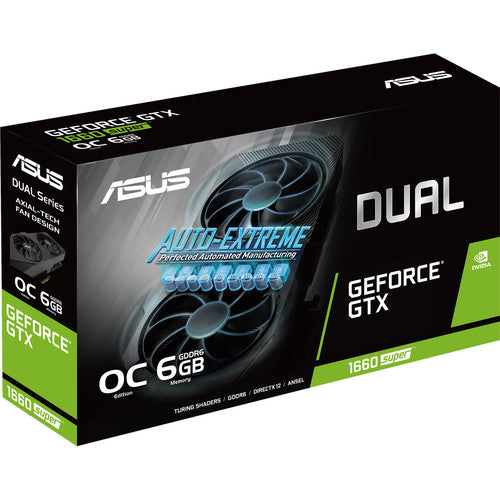 Asus DUAL GeForce GTX 1660 Super EVO 6GB OC GDDR6 Graphics Card