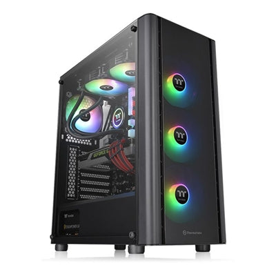 Thermaltake V250 TG ARGB  Mid Tower Black Tempered Glass Case