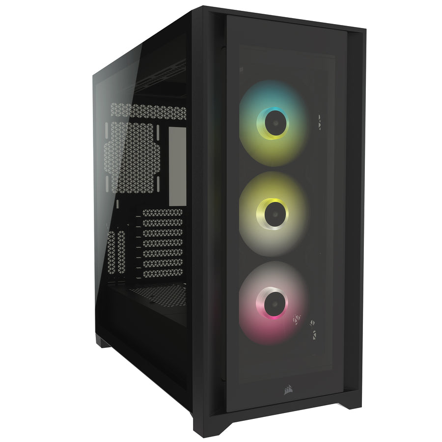 Corsair iCUE 5000X RGB Tempered Glass Mid-Tower Black ATX PC Smart Case