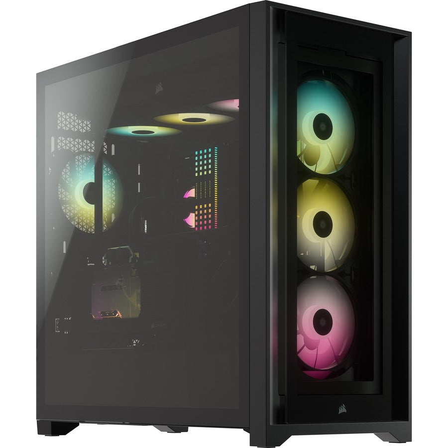 Corsair iCUE 5000X RGB Tempered Glass Mid-Tower Black ATX PC Smart Case