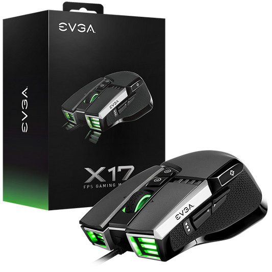 EVGA X17 Ergonomic Gaming Mouse -Gray